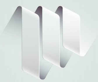 White Ribbon Vector Background