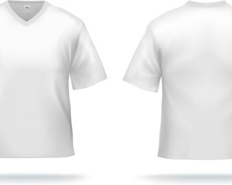 putih t shirts template vector set