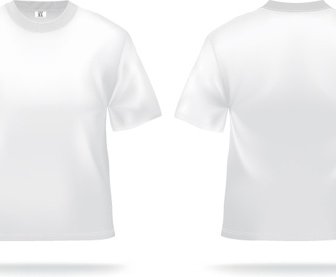 putih t shirts template vector set