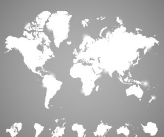 Mapa Vector Creativo Mundo Blanco