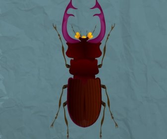 野生的跳蚤圖示特寫設計 3d 彩色的裝飾