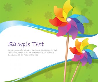 Windmill Background Vector Graphic