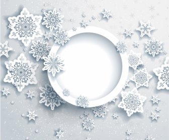 Diseño De Fondo De Invierno Con Copos De Nieve