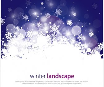 Winter Landscape Vector Graphic