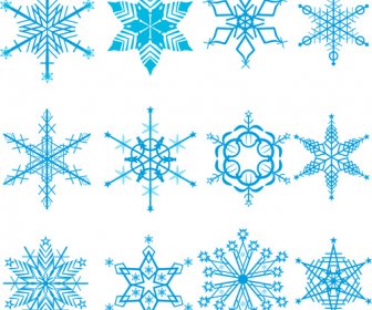 冬季雪花圖案設計向量圖形