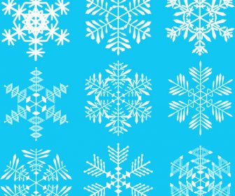 Winter Snowflakes Pattern Design Vector Graphics
