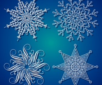 Winter Snowflakes Modèle Conception Des Graphiques Vectoriels