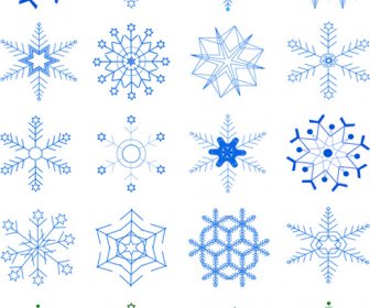 冬季雪花圖案設計向量圖形
