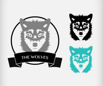 オオカミのロゴのベクトルのデザイン