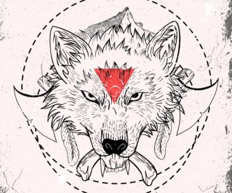 Wolf Tattoo Template Classical Decor