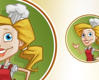 Woman Chef Vector Character