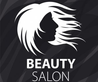Woman Head With Beauty Salon Logos Vector