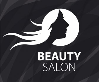 Woman Head With Beauty Salon Logos Vector