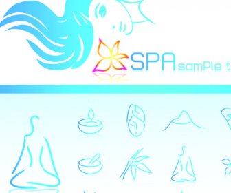Woman With Spa Salon Elements Vector