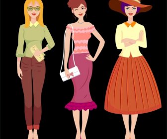 Women Fashion Icons Office Costume Accessories Decor