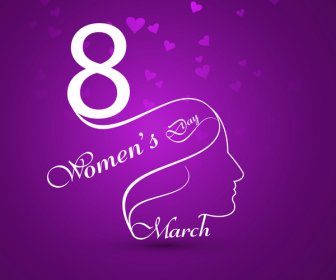 Womens Day Colorful Card Presentation Vector Background Illustration