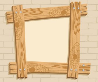 Wooden Frame No The Wall Vector