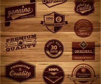 Wooden Retro Label Collection
