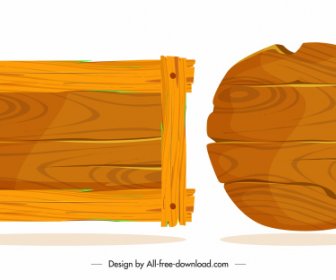 木製看板テンプレート古典的な丸い長方形の形