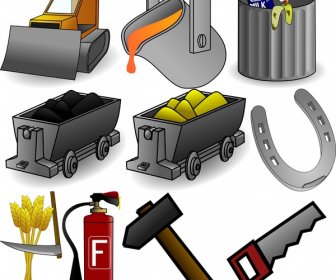 Working Tool Icons Set