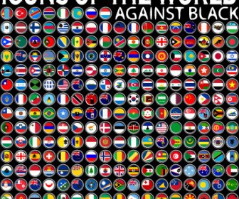 Welt-Flaggen-Symbole-Vektor-set