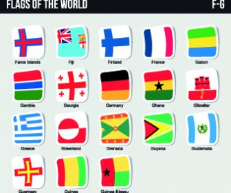 ชุดเวกเตอร์ออกแบบสติ๊กเกอร์ธงโลก