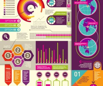 Welt-Infografiken-retro-Stil