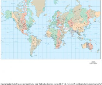 Mapa Mundial De Zonas De Tiempo Vector