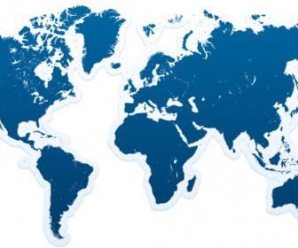 Gráfico De Vetor Mapa Mundo