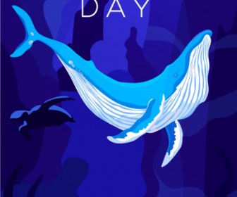 Esboço De Tartaruga Baleia Dia Mundial Do Oceano