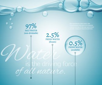World Water Infographic Vector