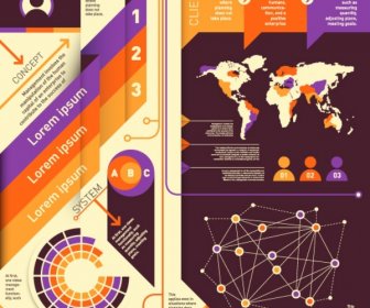 Welt Große Infografik Retro-Stil
