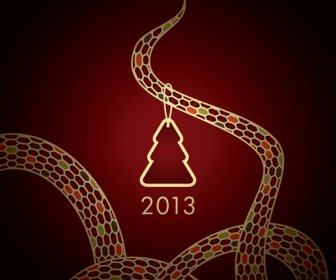 ヘビとクリスマスのデザイン要素ベクトルの年