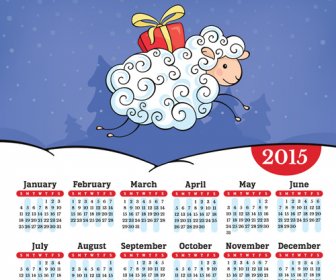 Tahun Kalender Sheep15 Vektor