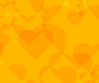Yellow Heart Background Vector