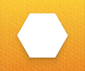 Latar Belakang Kuning Hexagon