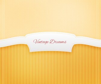 Yellow Vintage Dream Ribbon Label