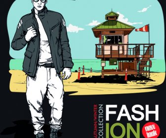 fashion muda elemen poster vektor