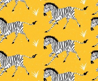 Zebra Latar Belakang Mengulangi Desain Berwarna