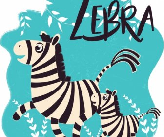 Zebra Gambar Kartun Lucu Desain
