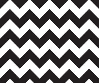 Zigzag Pattern Template Black White Flat Symmetric Design