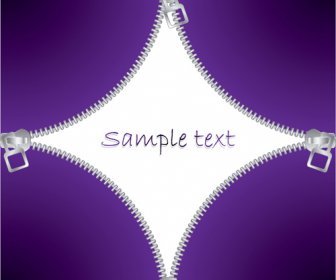 Zipper With Purple Background Vector Graphics