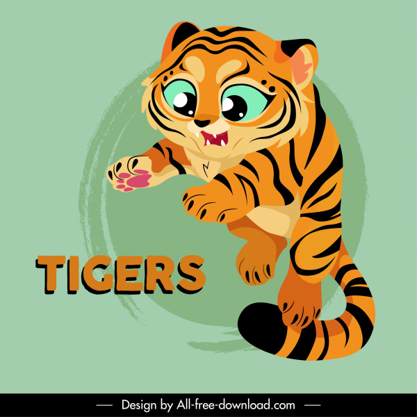 Tiger Icon Cute Cartoon Sketch-vector Icon-free Vector Free Download