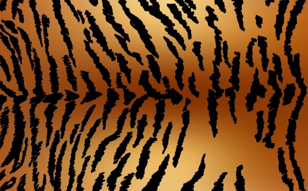 虎革の背景の暗い縞模様の装飾