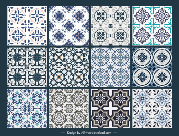 шаблоны плитки классические симметричные повторяющиеся декора