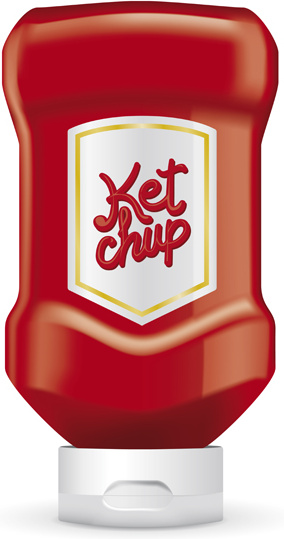 tomate ketchup vector de diseño creativo