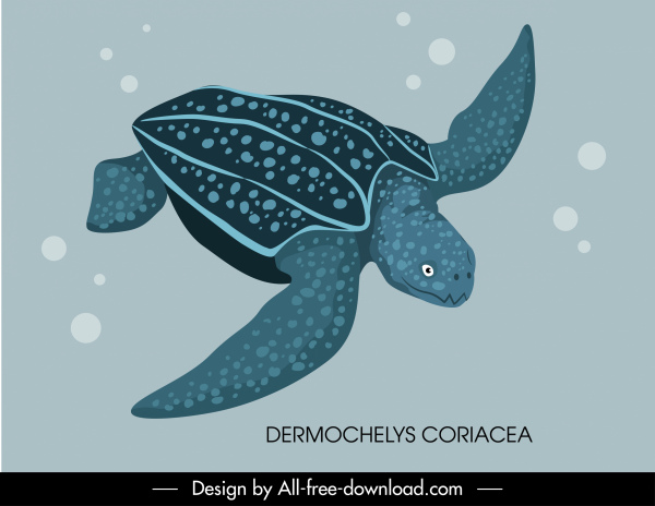 tartaruga ícone espécies de natação esboço desenhado à mão design