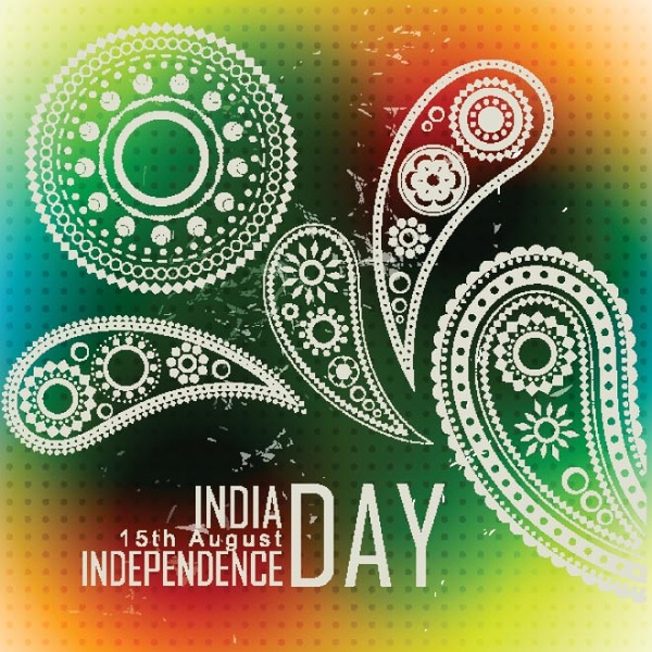 arte decorativa tradicional em papel de parede o dia de independência Índia abstrato