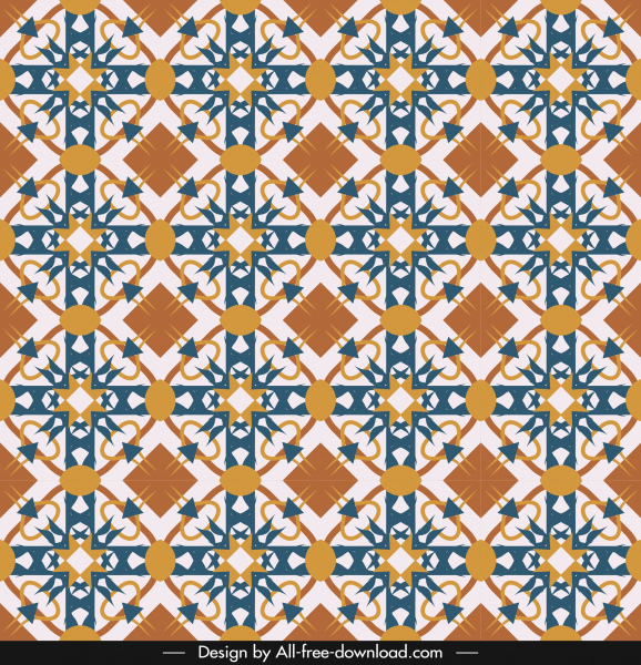 traditionelle Muster Vorlage klassisch bunten Design Symmetrie wiederholen
