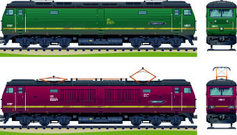 Graphique vectoriel d’éléments de conception de train